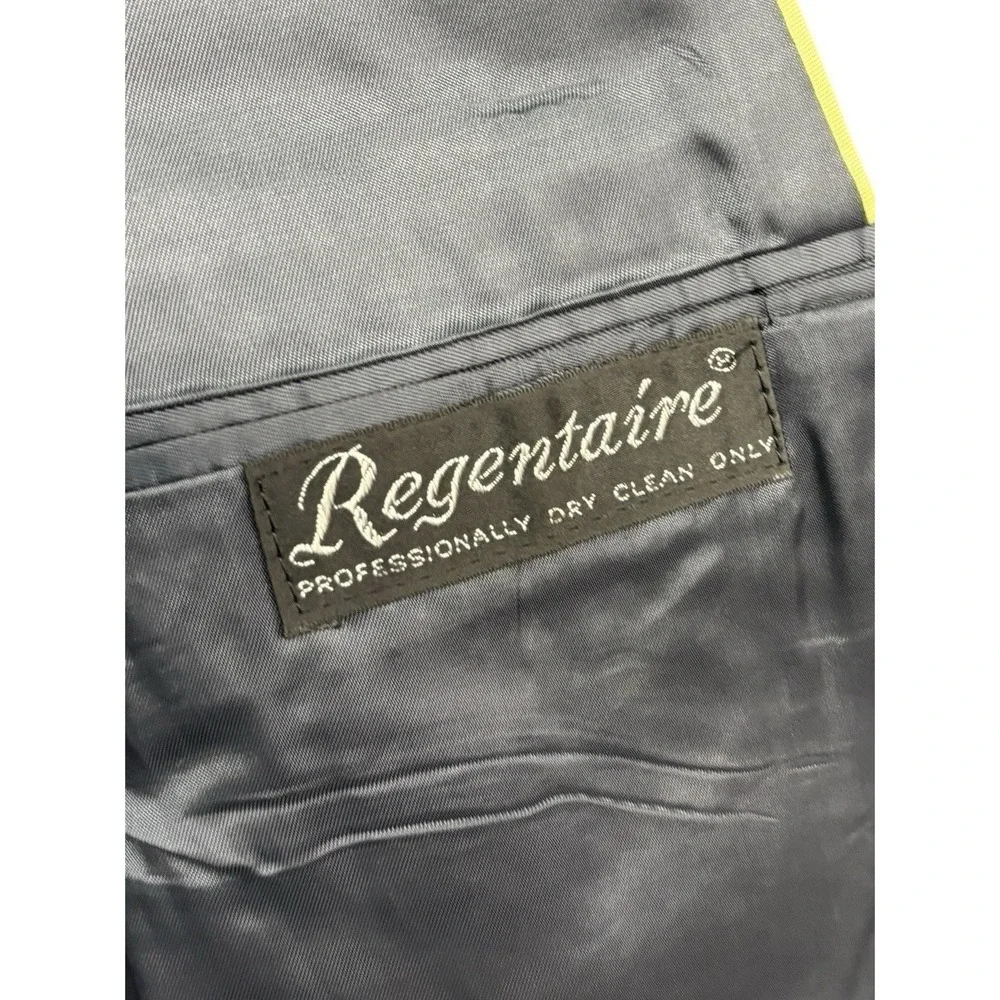 vtg Austin Reed 40R 34x30 Charcoal Pinstripe 3pc Pant Suit Wool USA Regentaire